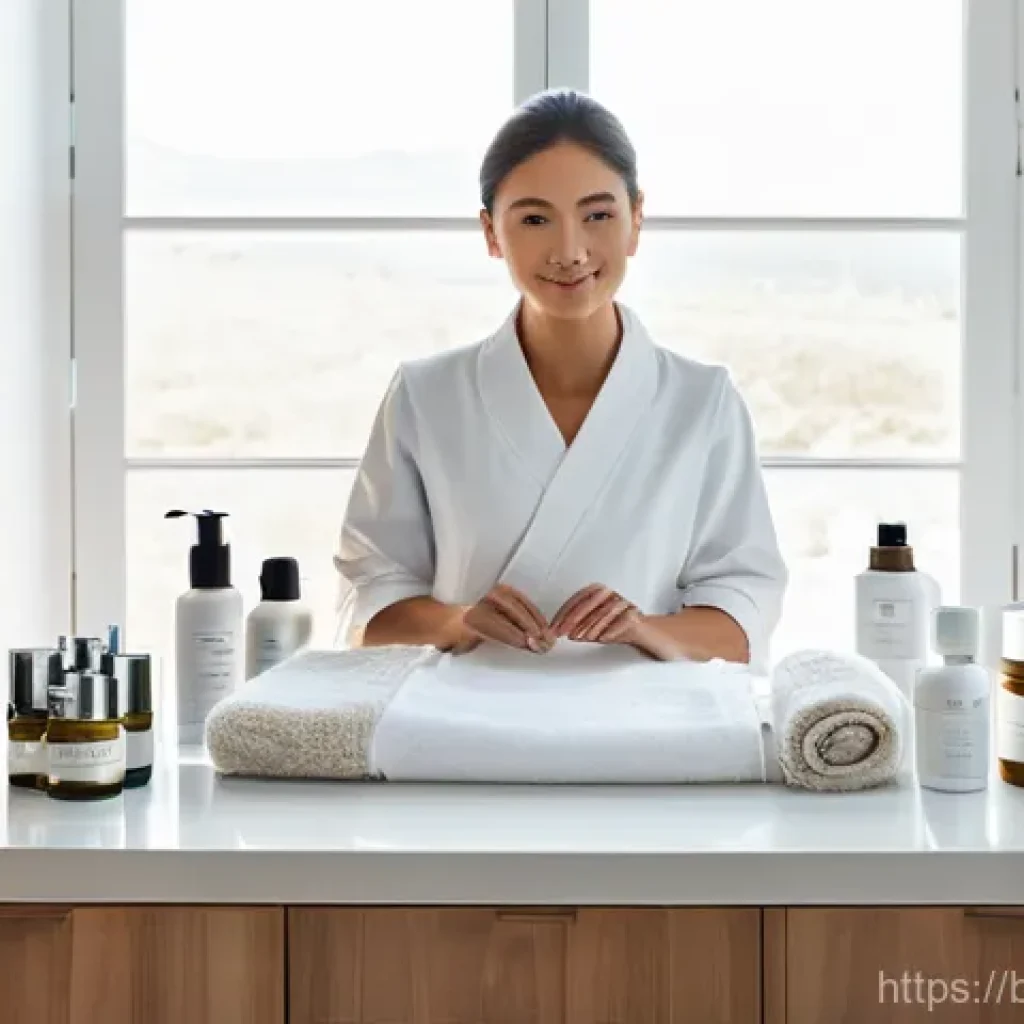 피부 미용사의 하루 일과 - **Morning Rituals: A Professional Aesthetician Preparing Her Spa**
A bright, clean, and modern s...