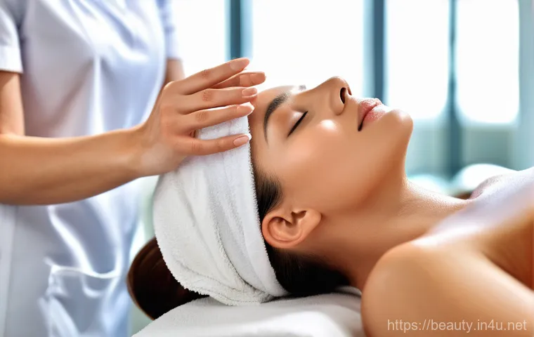 피부 미용 자격증 실무 중심 학습법 - **Image Prompt 1:** A brightly lit, modern skin care academy classroom. Several students in clean, p...