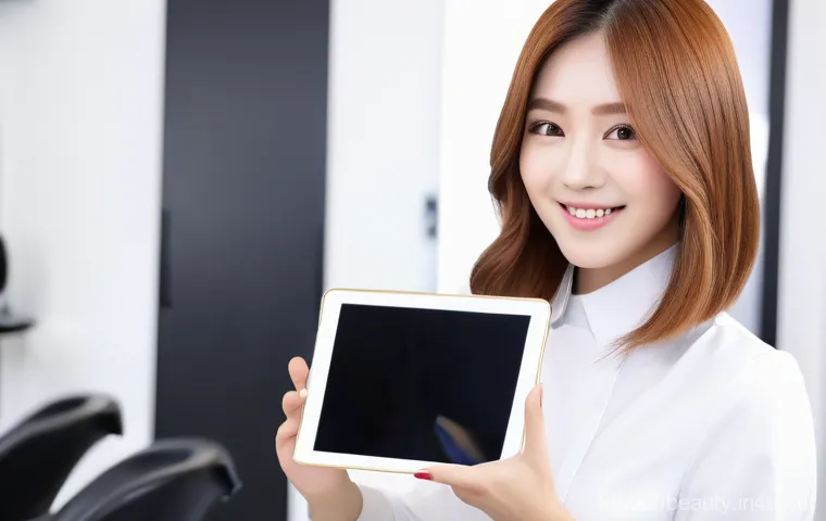 미용사 스케줄 관리 방법 - A female K-pop hair stylist, in her late 20s, with trendy yet professional attire, is standing comfo...